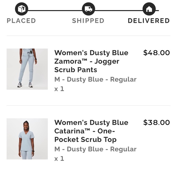 FIGS-Scrub Set Dusty Blue (Limited Edition) Medium - Picture 2 of 7